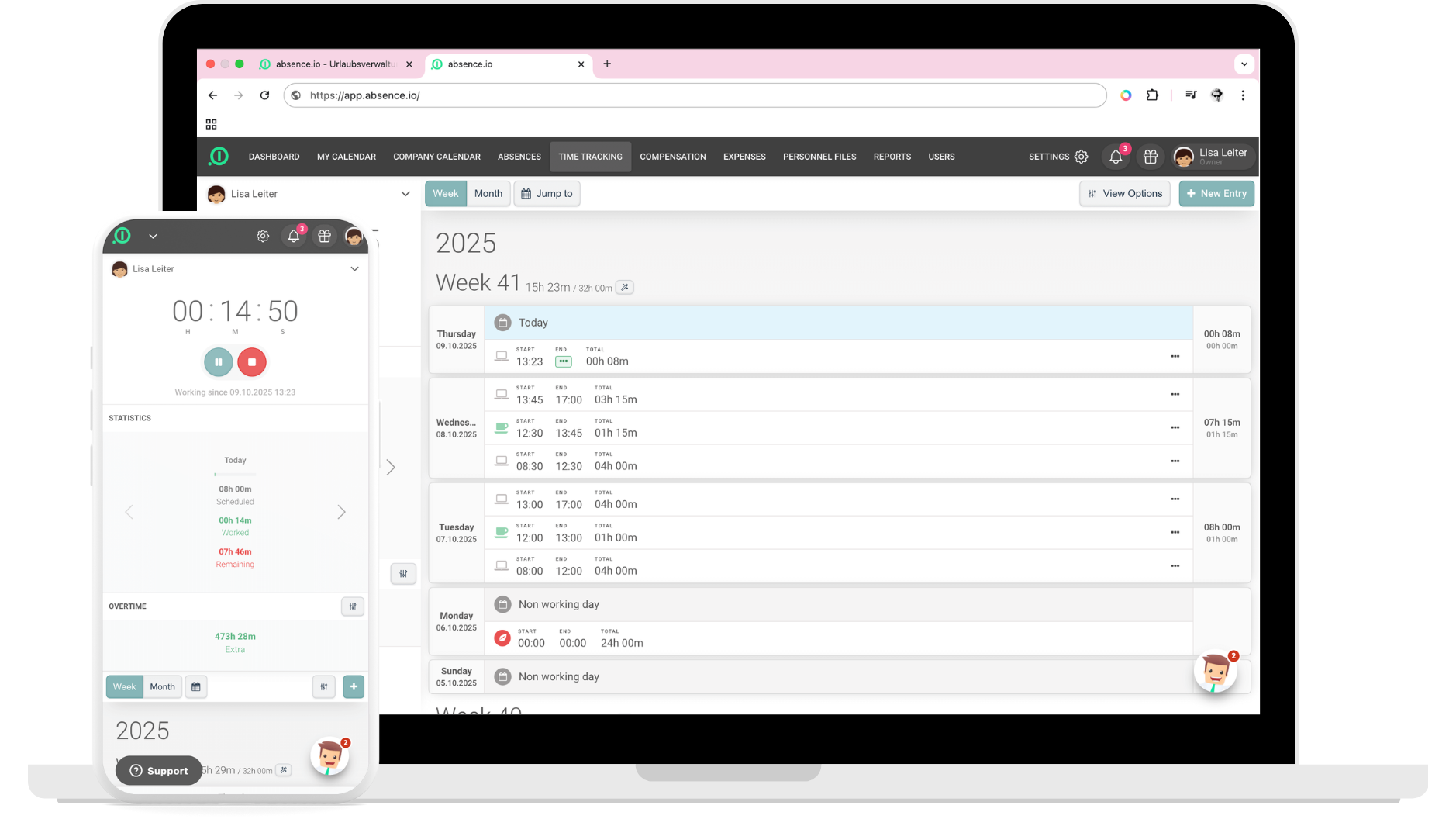 time tracking mobile web app absence time tracking mobile web app absence